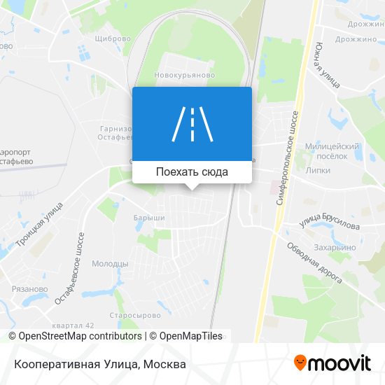 Карта Кооперативная Улица