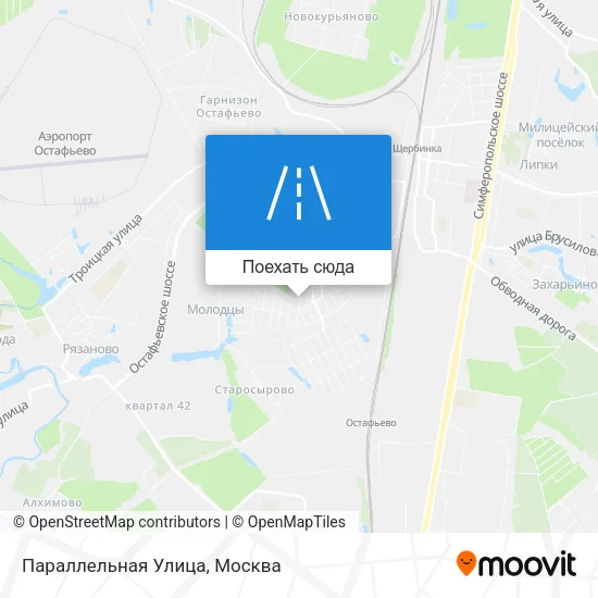 Карта Параллельная Улица