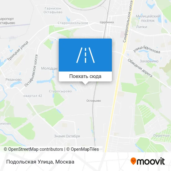 Карта Подольская Улица