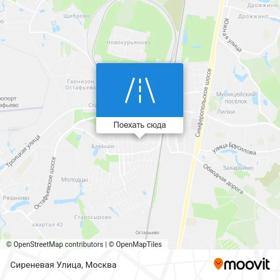 Карта Сиреневая Улица