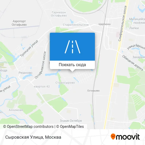 Карта Сыровская Улица