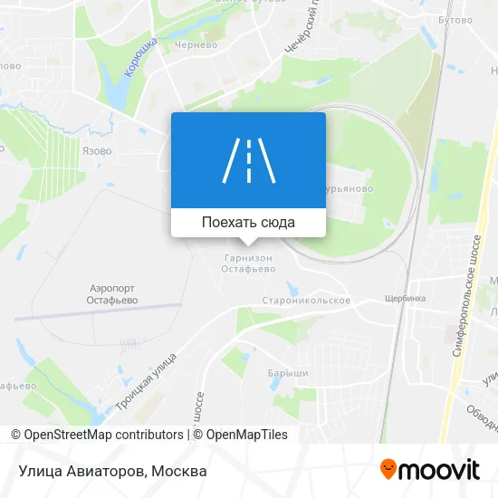 Карта Улица Авиаторов