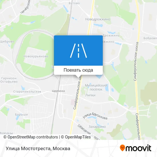 Карта Улица Мостотреста