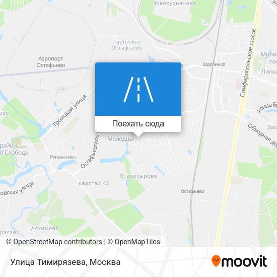 Карта Улица Тимирязева