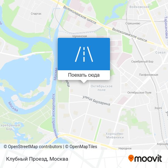 Карта Клубный Проезд