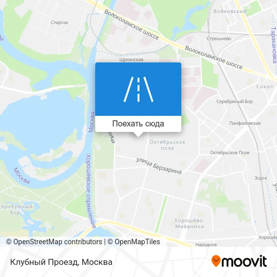 Карта Клубный Проезд
