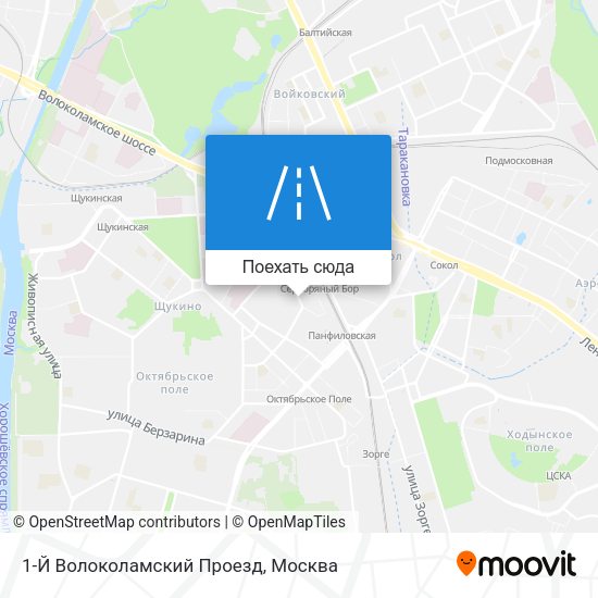Карта 1-Й Волоколамский Проезд