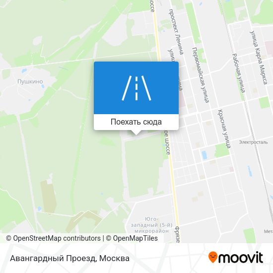 Карта Авангардный Проезд