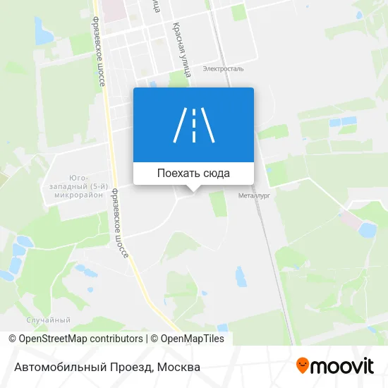 Карта Автомобильный Проезд