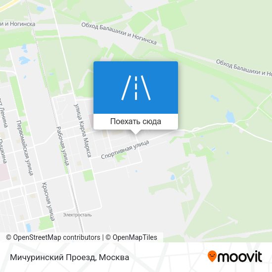 Карта Мичуринский Проезд
