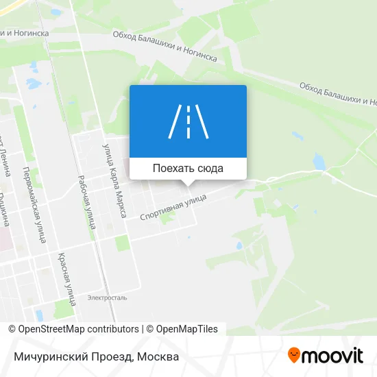 Карта Мичуринский Проезд