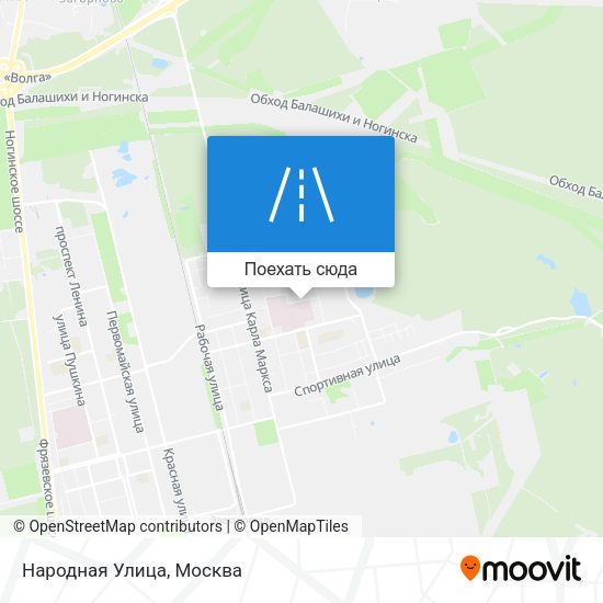 Карта Народная Улица