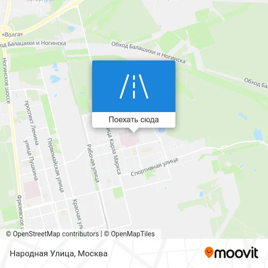 Карта Народная Улица