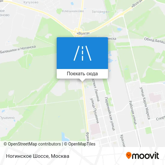 Карта Ногинское Шоссе