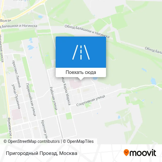 Карта Пригородный Проезд