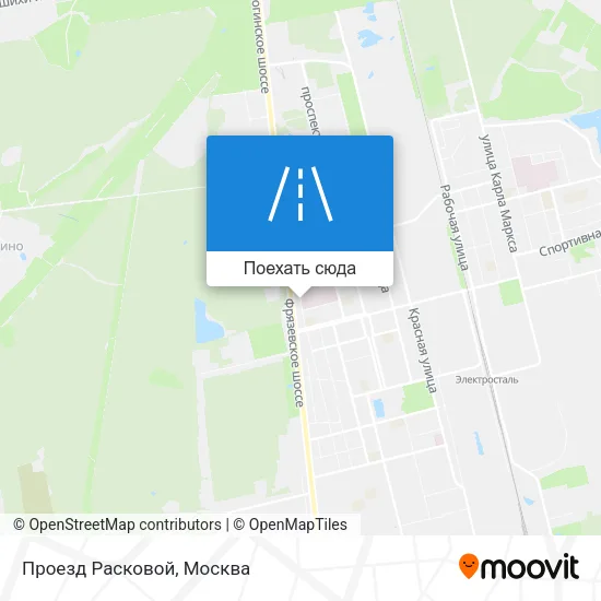 Карта Проезд Расковой