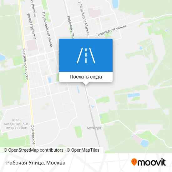 Карта Рабочая Улица