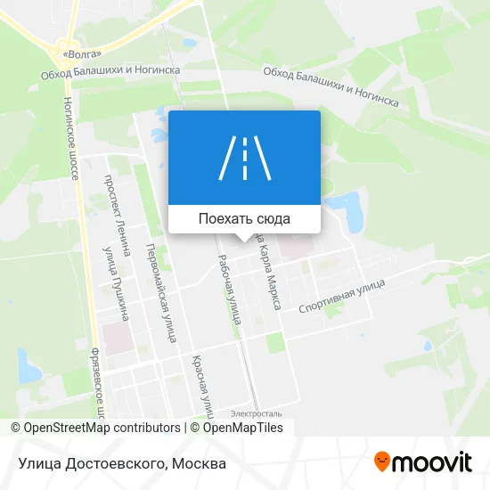 Карта Улица Достоевского