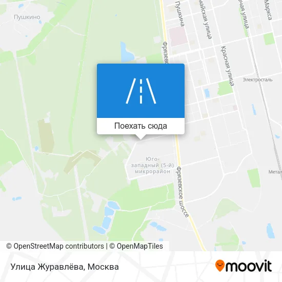 Карта Улица Журавлёва
