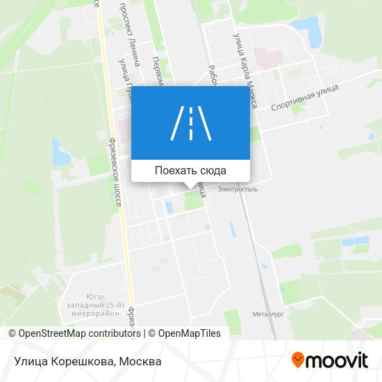 Карта Улица Корешкова