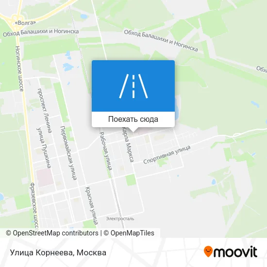 Карта Улица Корнеева