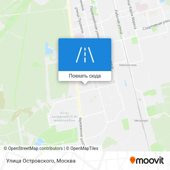 Карта Улица Островского