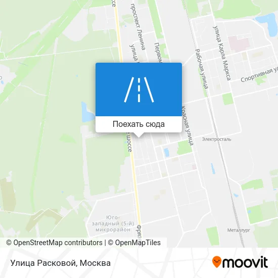 Карта Улица Расковой