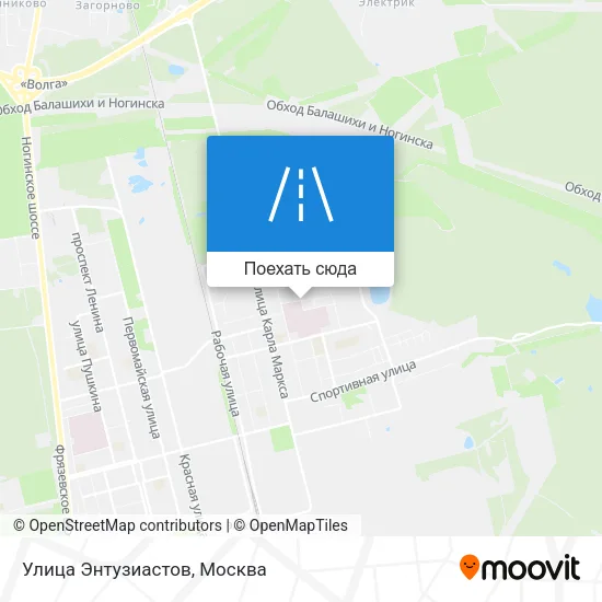 Карта Улица Энтузиастов