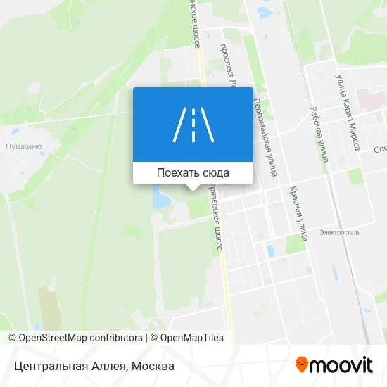 Карта Центральная Аллея