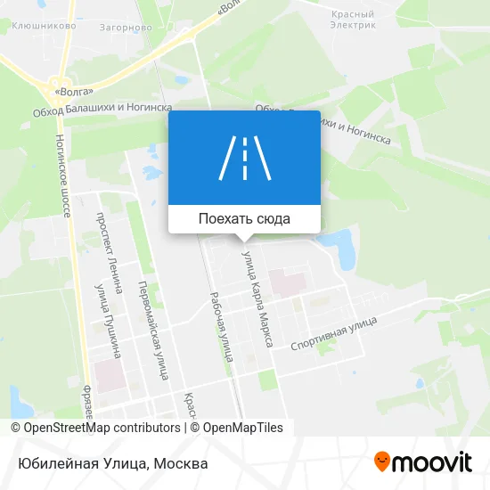 Карта Юбилейная Улица