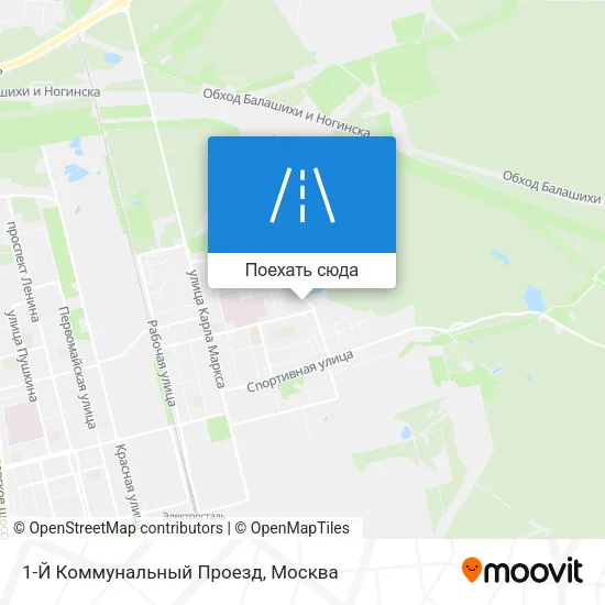 Карта 1-Й Коммунальный Проезд