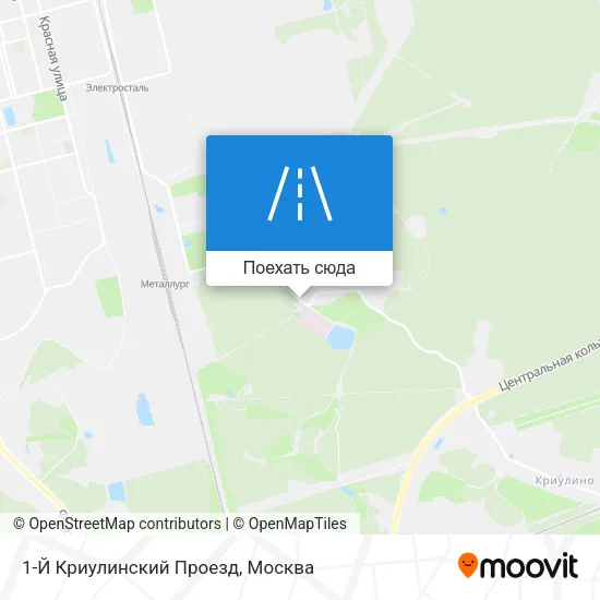 Карта 1-Й Криулинский Проезд
