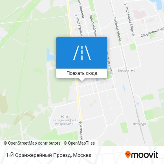 Карта 1-Й Оранжерейный Проезд