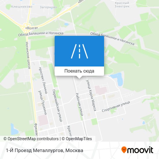 Карта 1-Й Проезд Металлургов