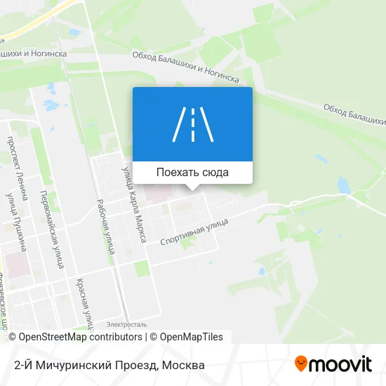 Карта 2-Й Мичуринский Проезд