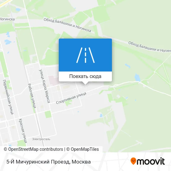 Карта 5-Й Мичуринский Проезд