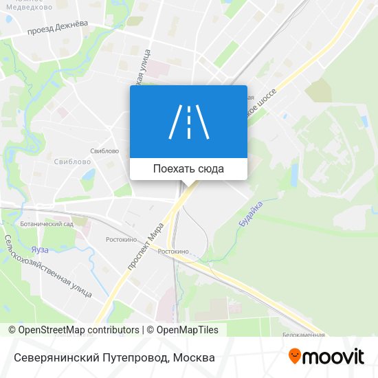 Карта Северянинский Путепровод