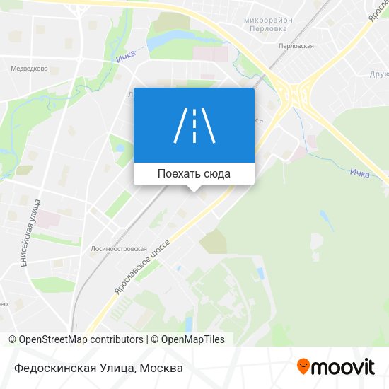 Карта Федоскинская Улица