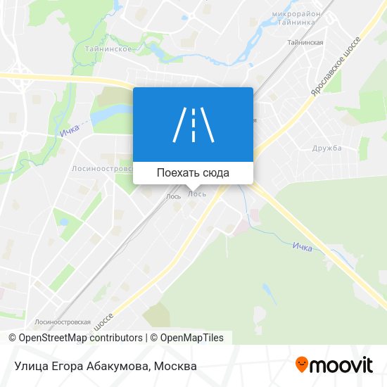 Карта Улица Егора Абакумова