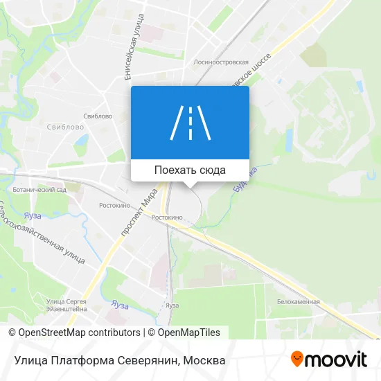 Карта Улица Платформа Северянин