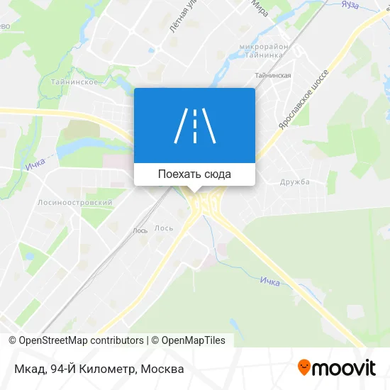 Карта Мкад, 94-Й Километр