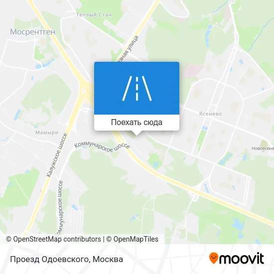 Карта Проезд Одоевского