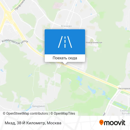 Карта Мкад, 38-Й Километр