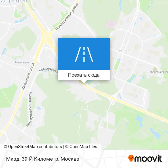 Карта Мкад, 39-Й Километр