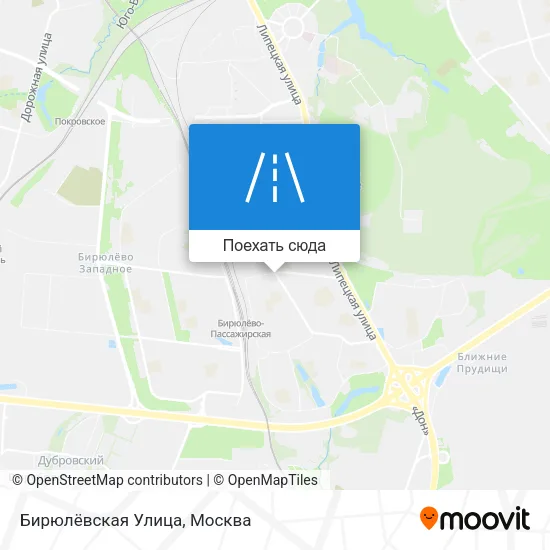 Карта Бирюлёвская Улица