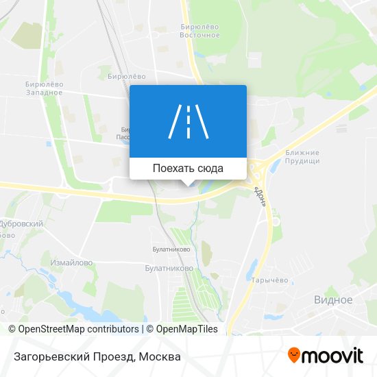 Карта Загорьевский Проезд