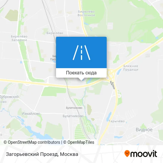 Карта Загорьевский Проезд