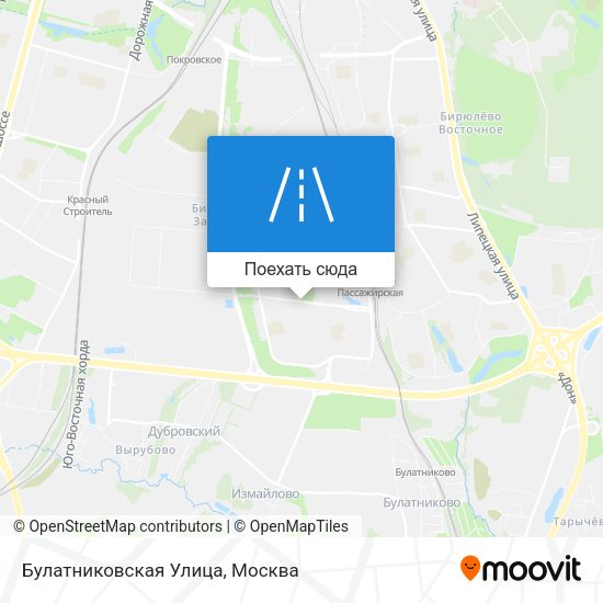 Карта Булатниковская Улица