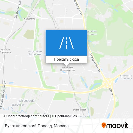 Карта Булатниковский Проезд