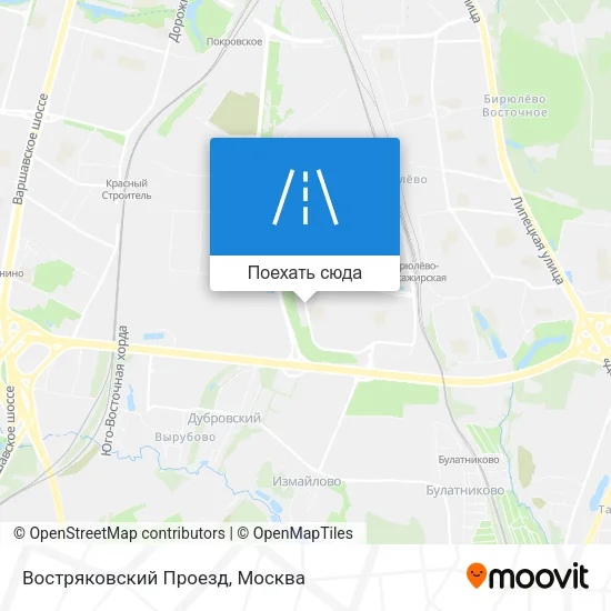 Карта Востряковский Проезд